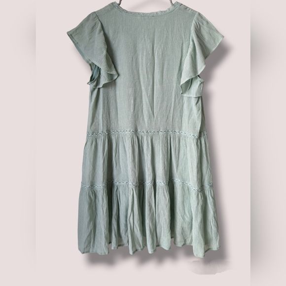 Altar'd State Sage Frilled Tiered Mini Dress Romantic Feminine Coquette - Picture 2 of 10